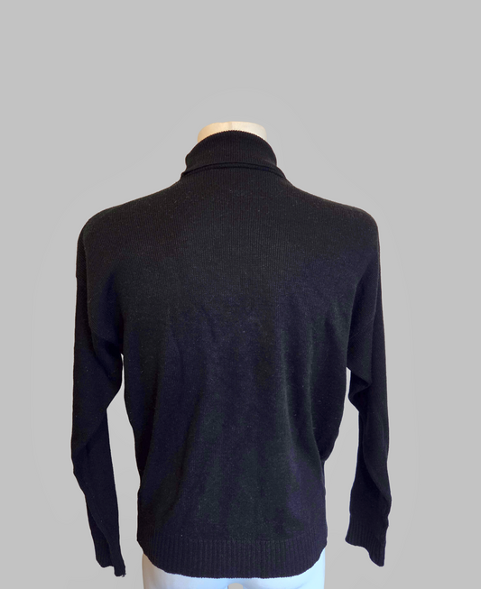 Comix Rhythm Cool Beat Graphic Black High Neck Jumper - Size - UK- Medium