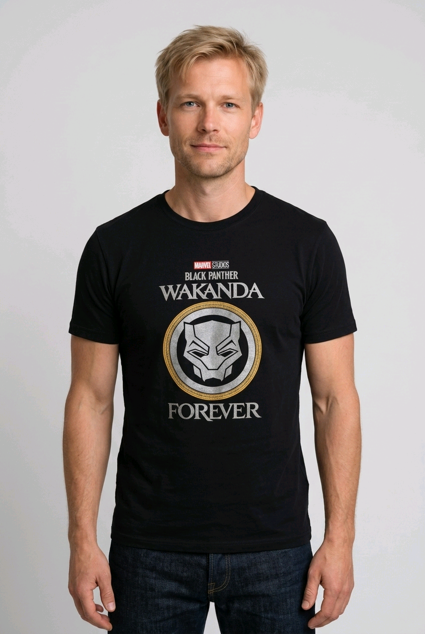 Man wearing a black t shirt