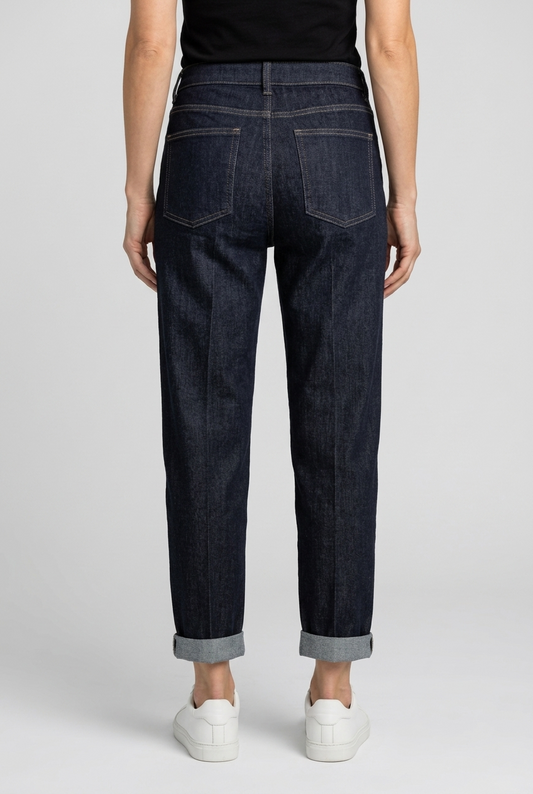 Dorothy Perkins "Ashley" Straight Leg Dark Blue Jeans - Size - UK-10