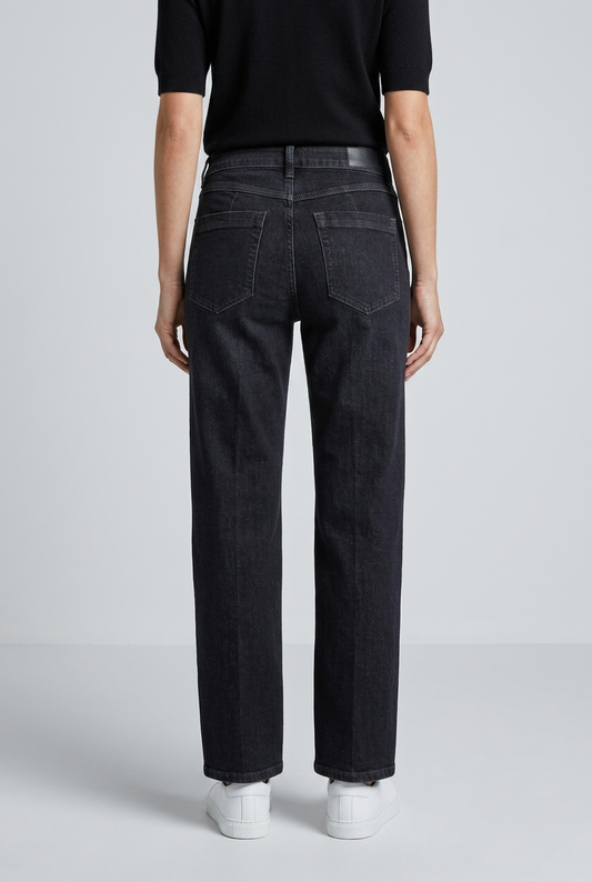 M&S "Sienna Magic" Black Straight Fit Jeans - Size - UK-12 Regular