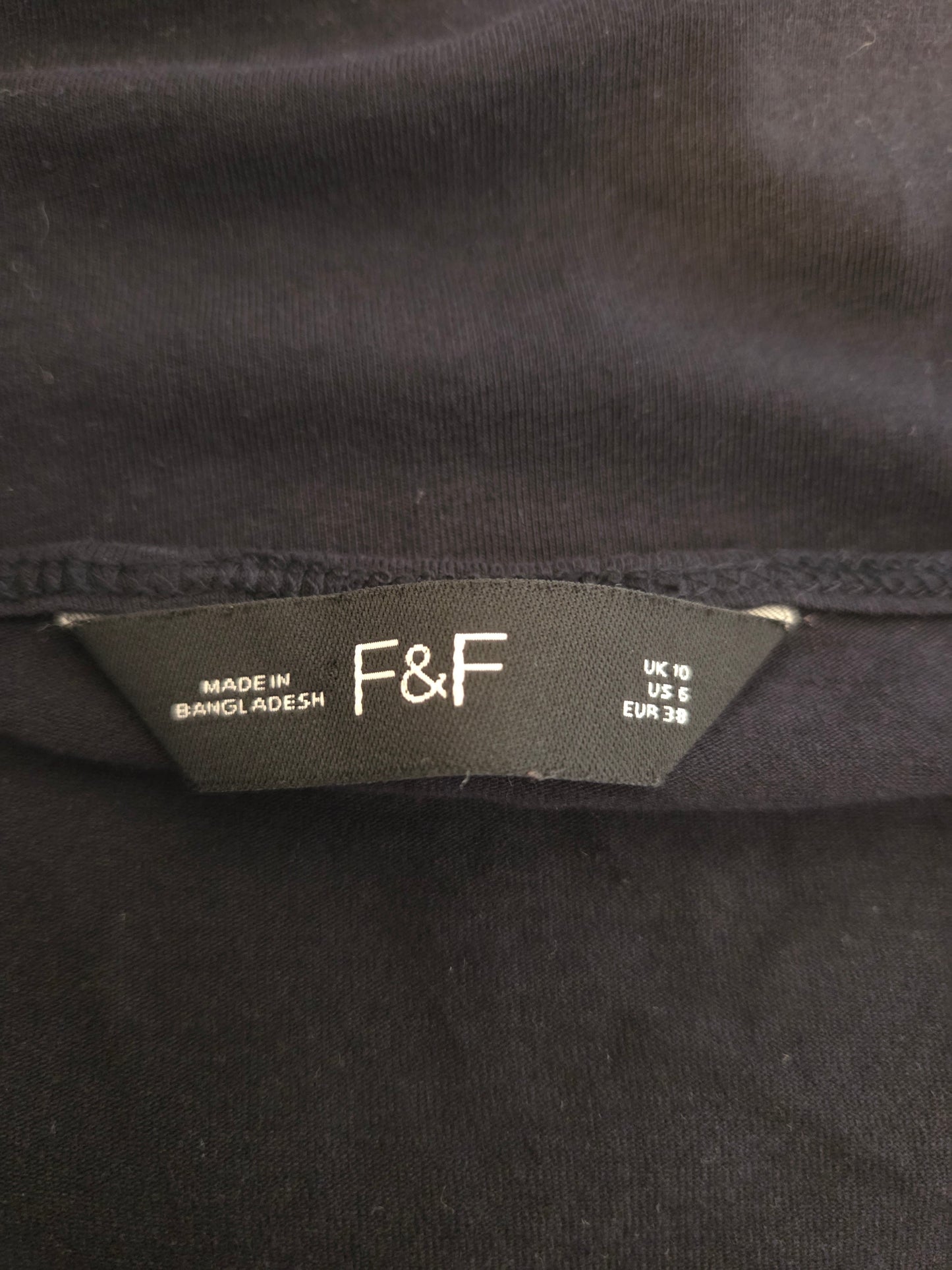 F&F size label