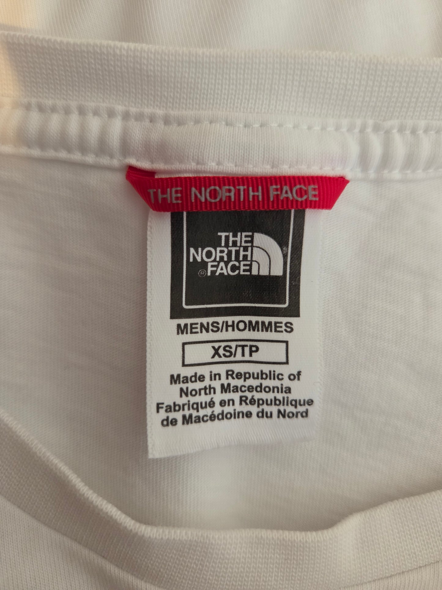 The North Face size label