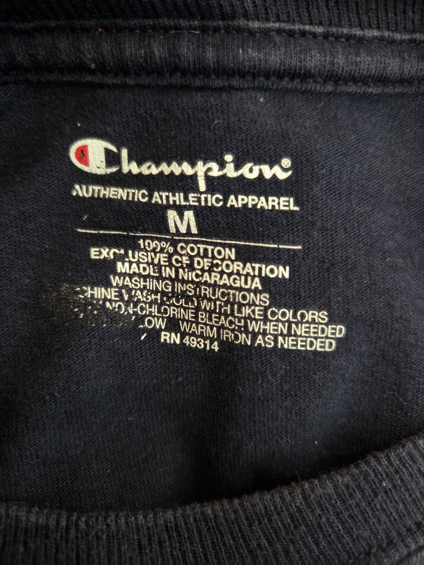 Champion size label
