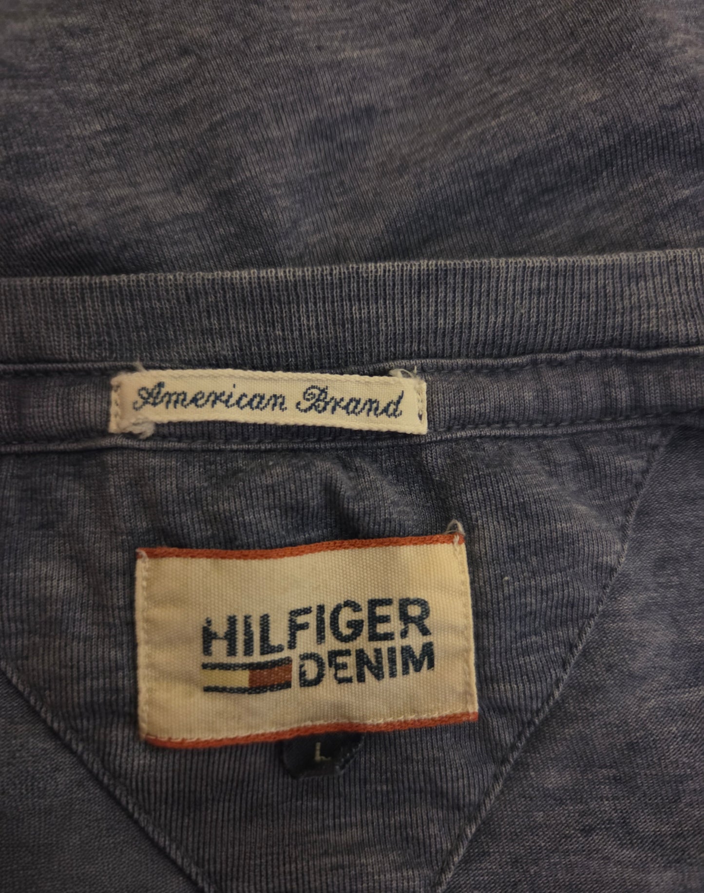 Hilfiger Denim Graphic T-Shirt Washed Blue Size Label