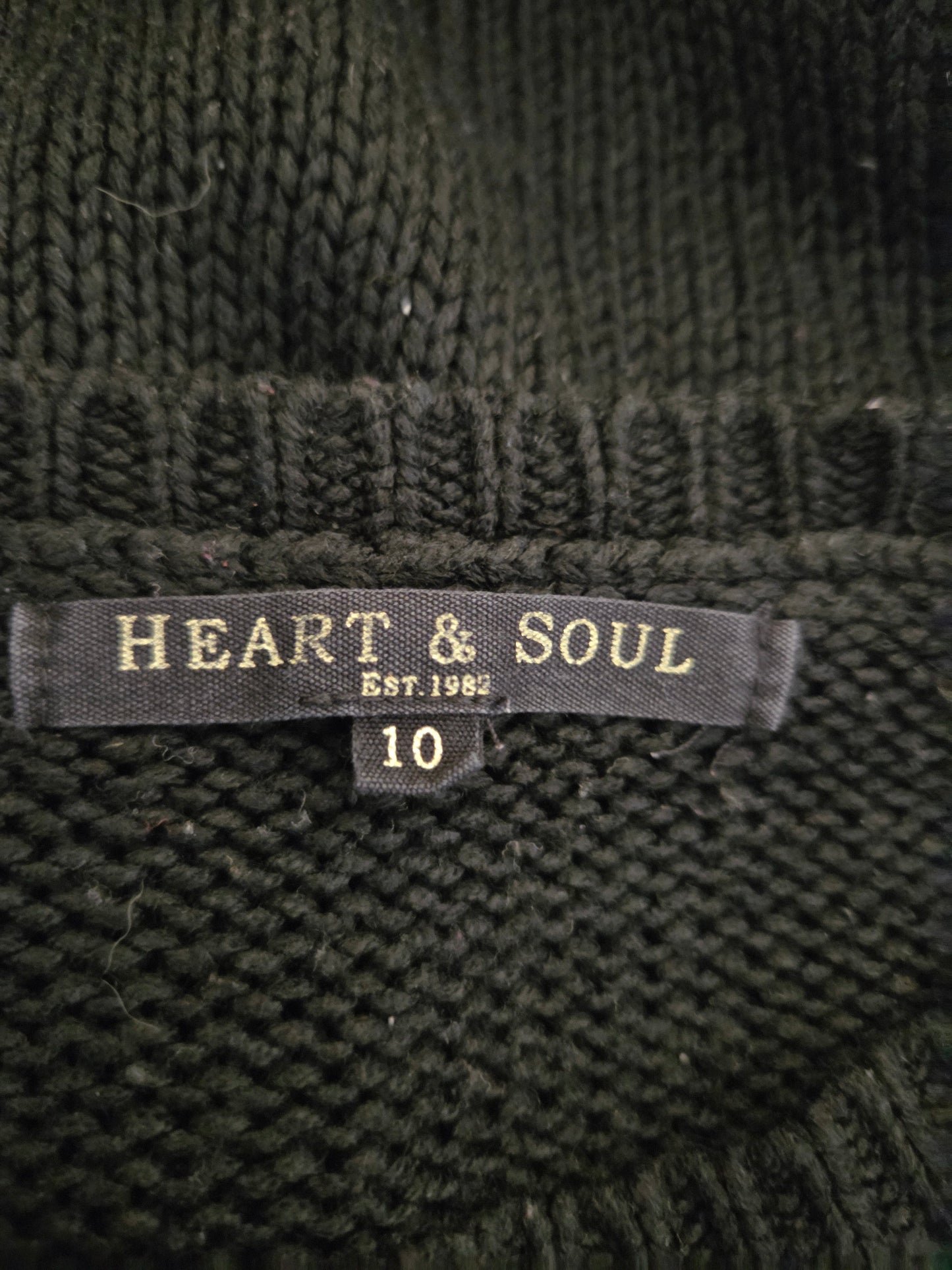 Size Label with 'Heart & Soul' branding