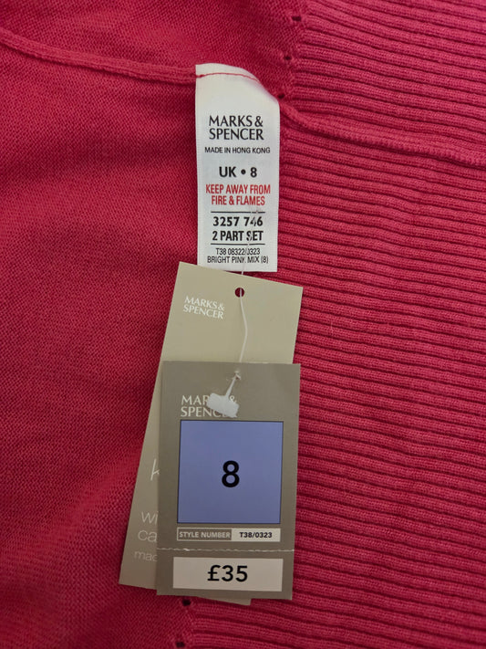 Pink sweater with Marks & Spencer size label