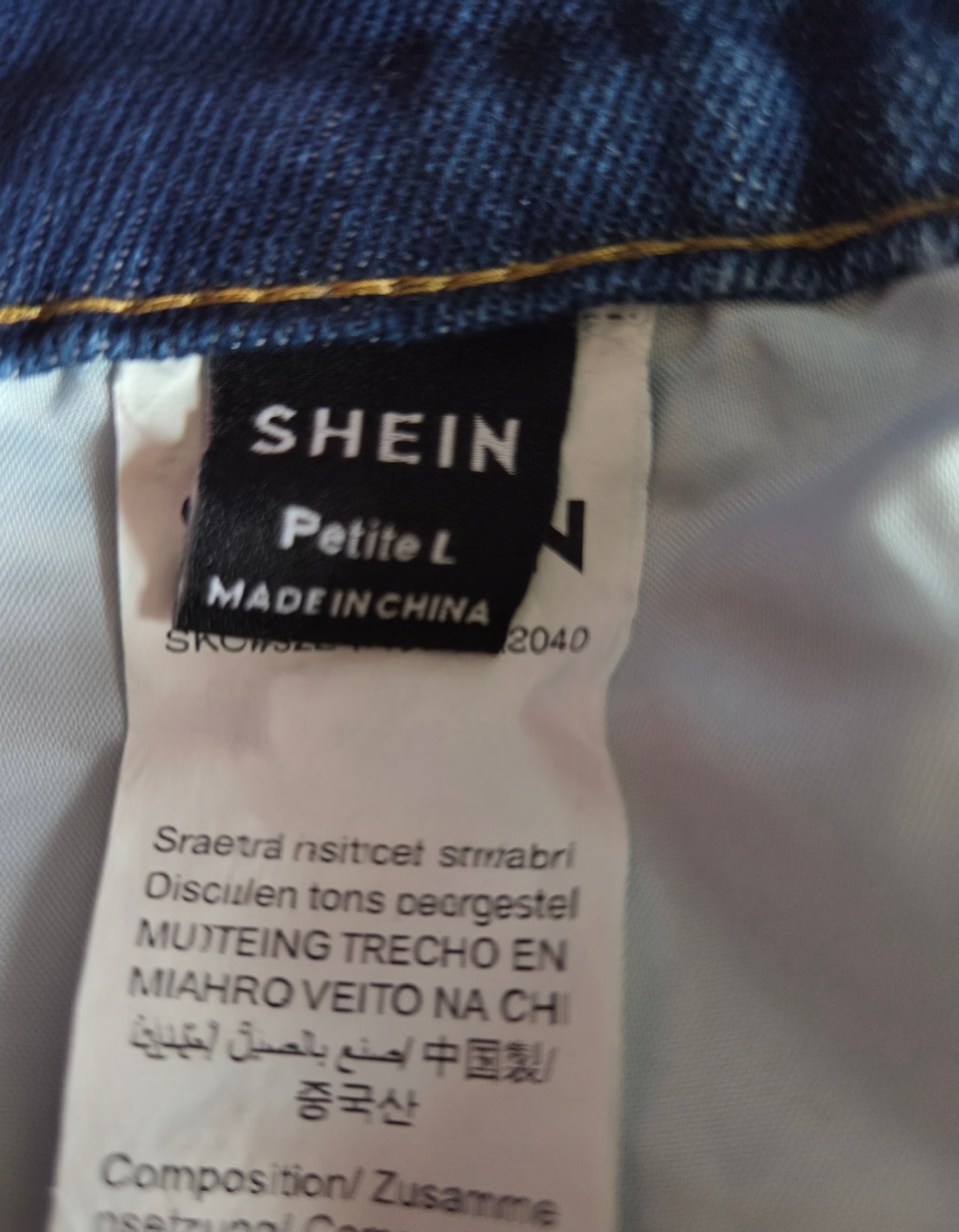 SHEIN size label