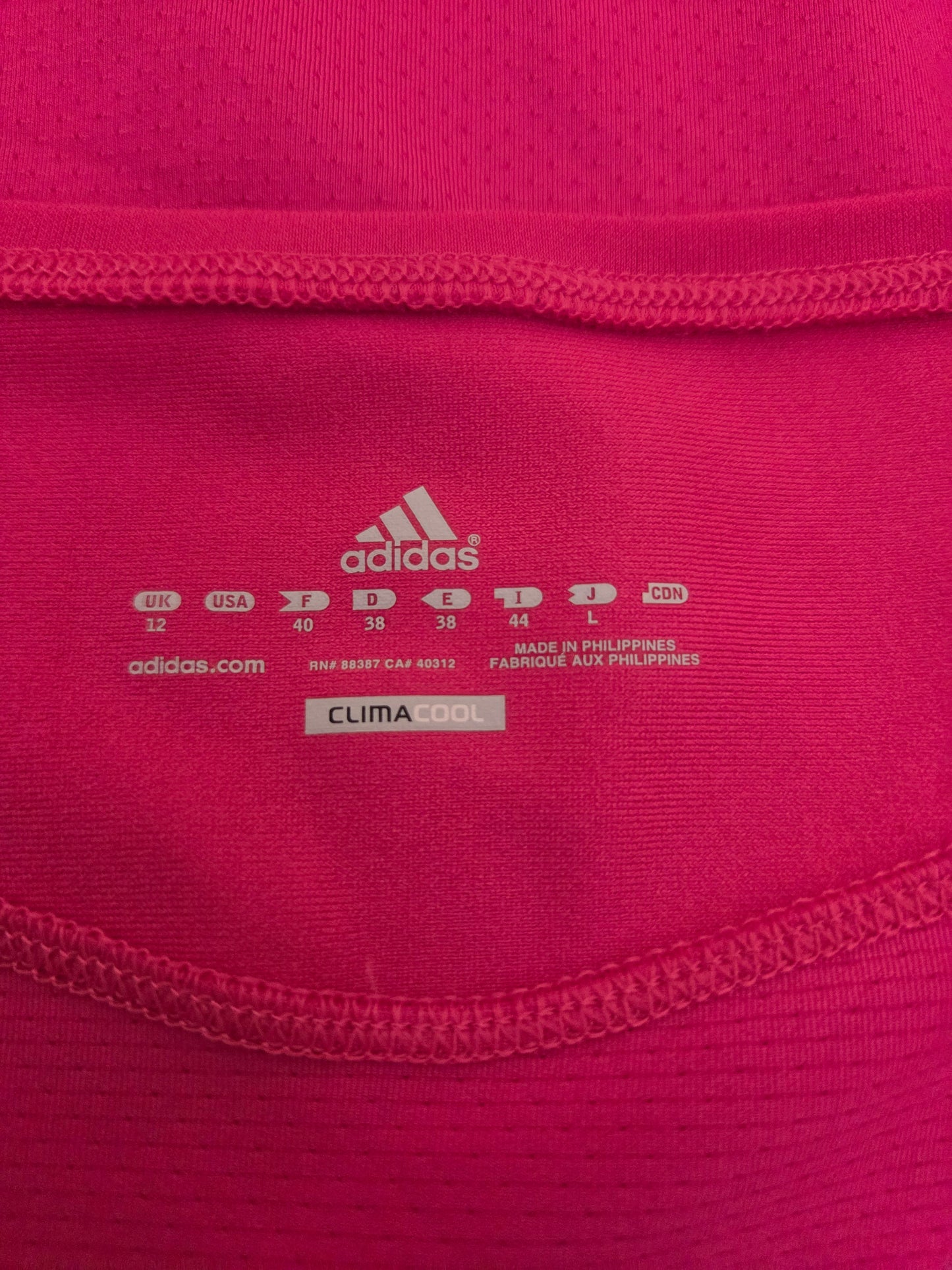 Adidas size label