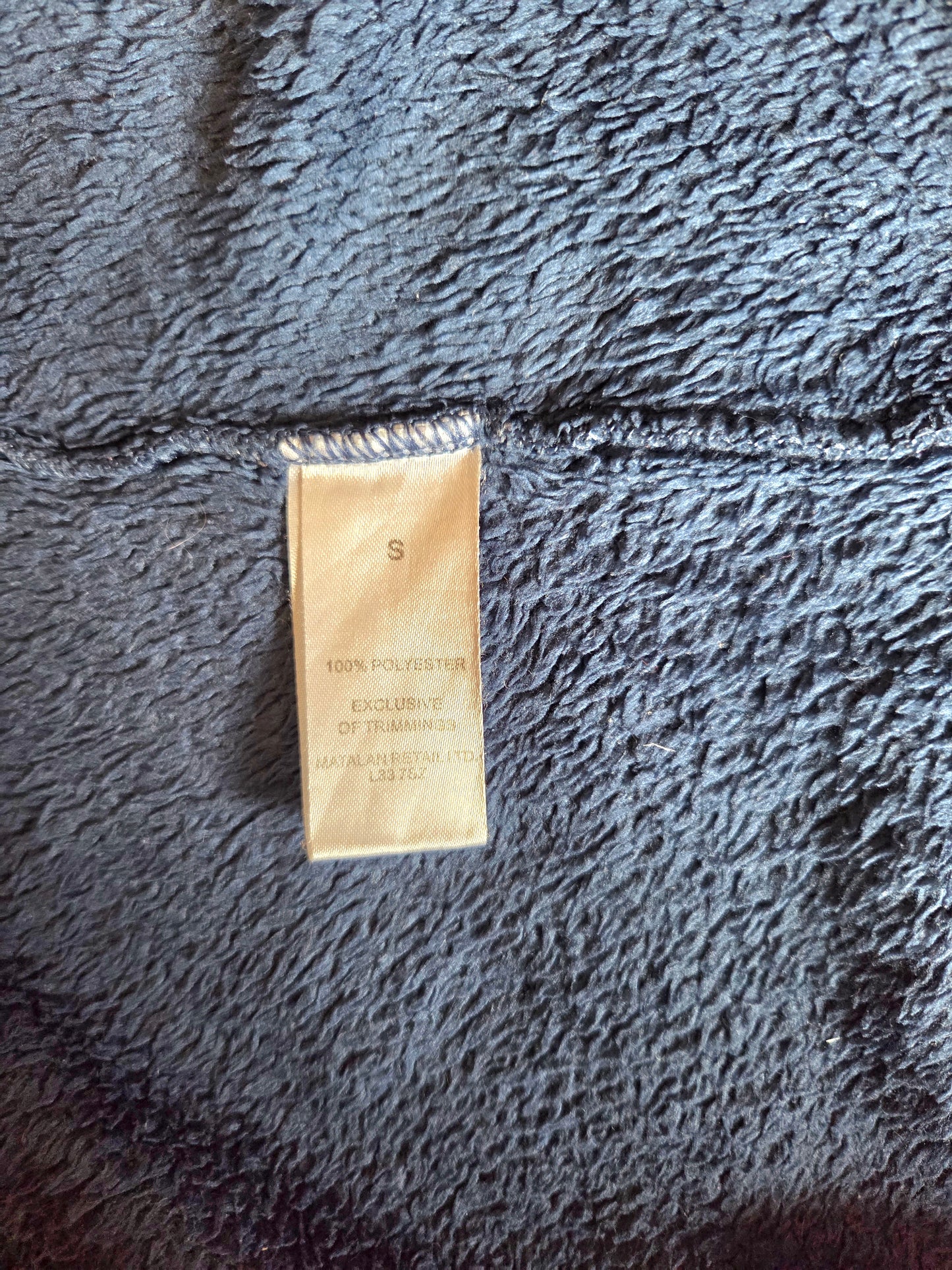 Size label of dressing gown