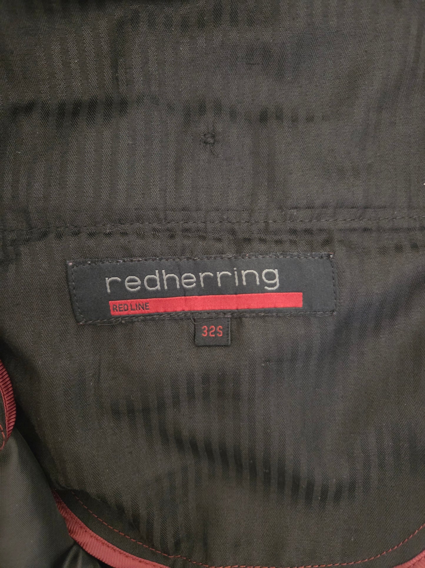 Red herring grey trousers UK W32 L30 pre-loved clothing name tag