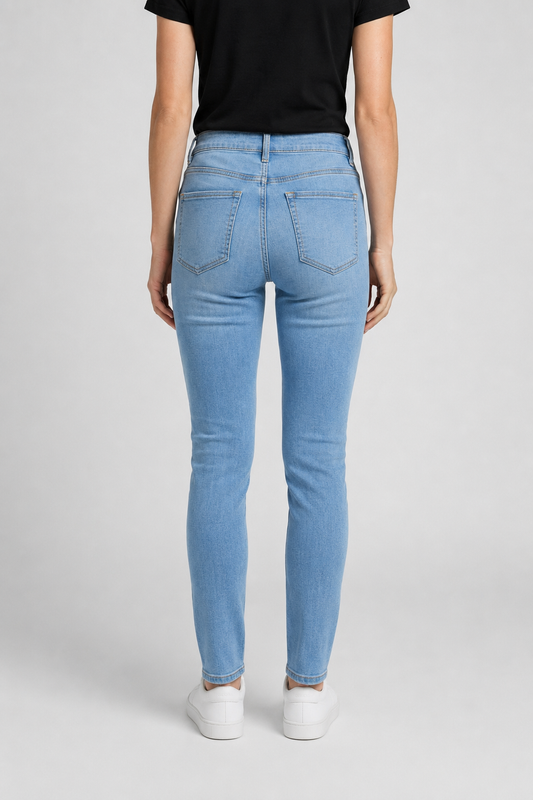 Denim Co Light Blue Skinny Fit Jeans - Size - UK-10