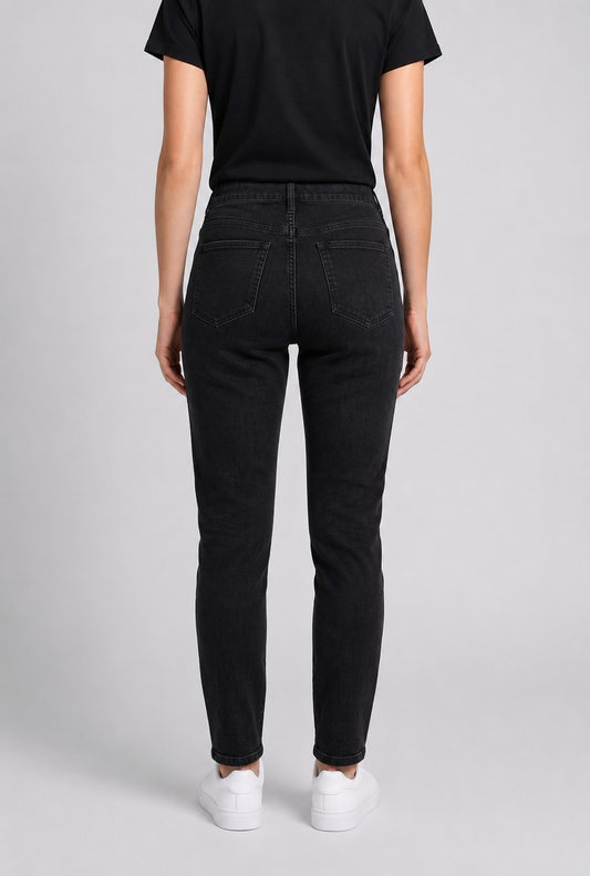Black Denim Skinny Jeggings- Size UK-16