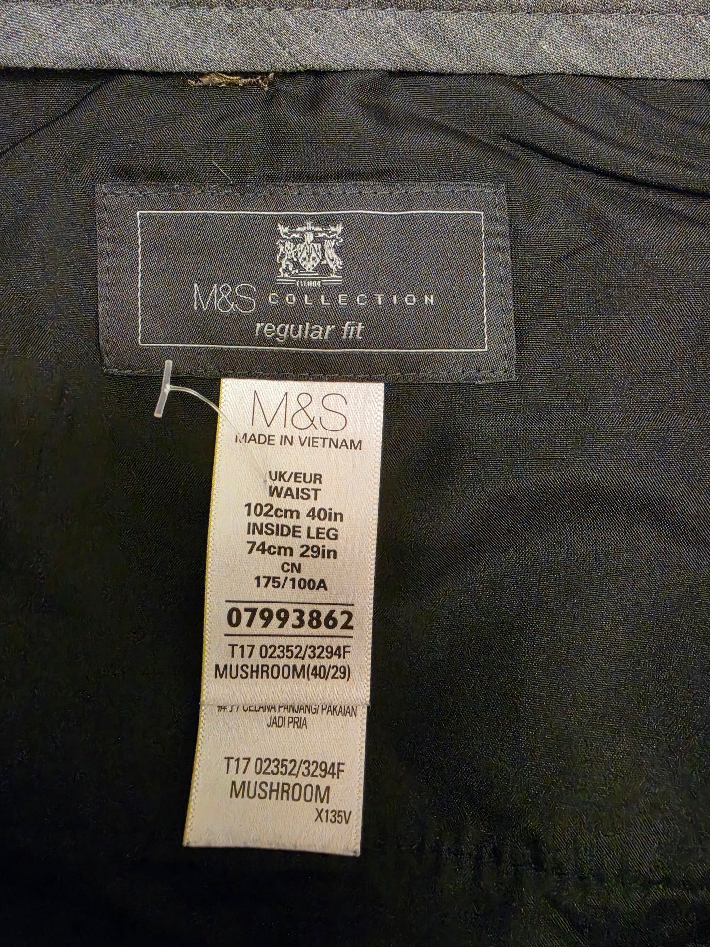 M&S Collection Mushroom Regular Fit Trousers