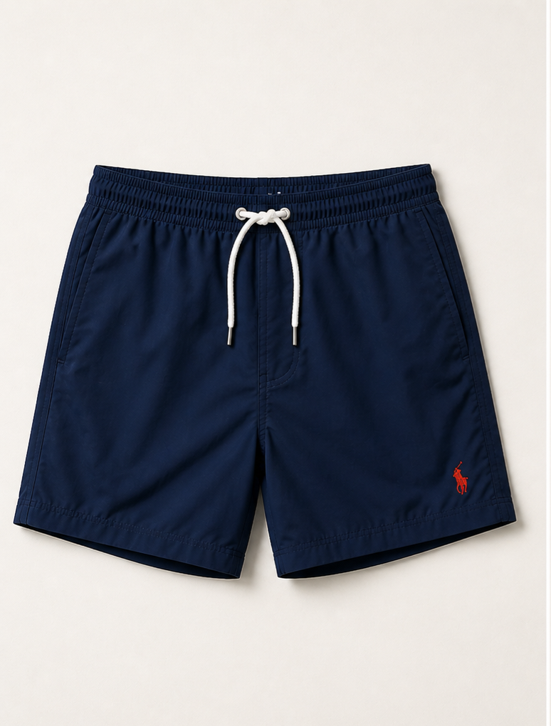 Pair of navy blue swim shorts