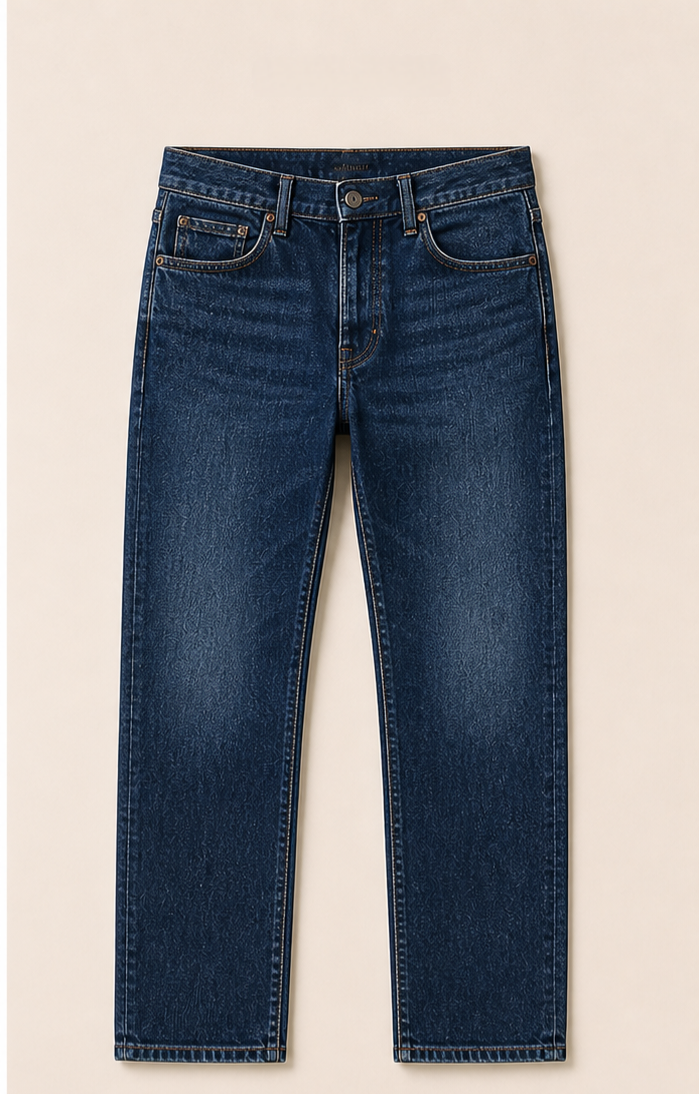 A pair of men's blue jeans