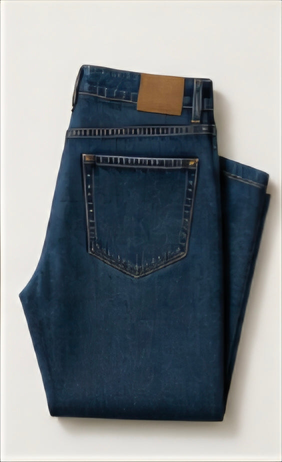 A pair of ladies blue jeans