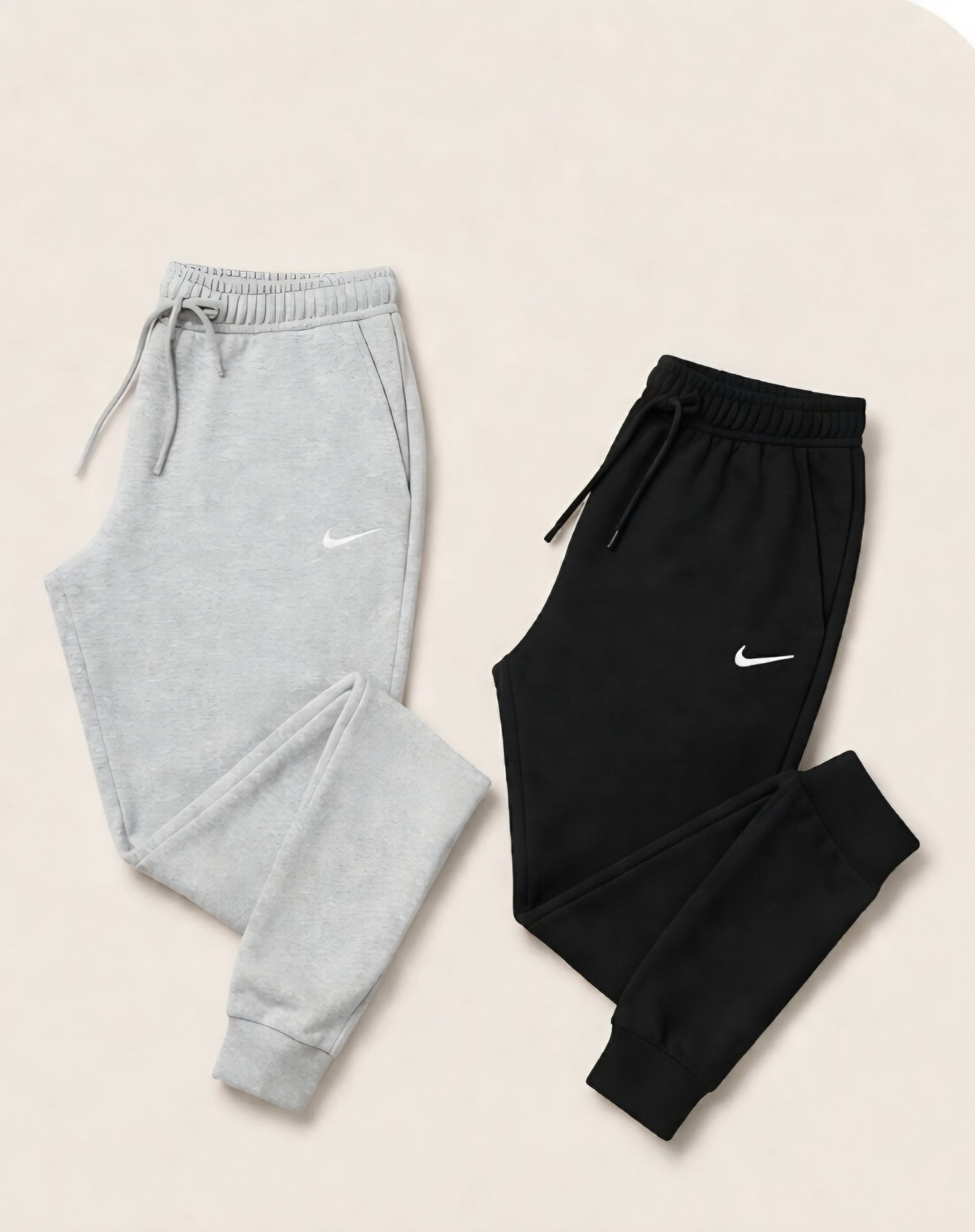 A pair of grey & black joggers