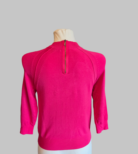 Pink long-sleeve jumper back view