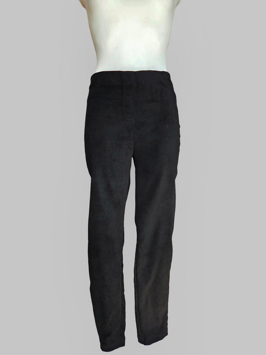 Roman Black Soft Touch Slim Trousers - Size - UK-12