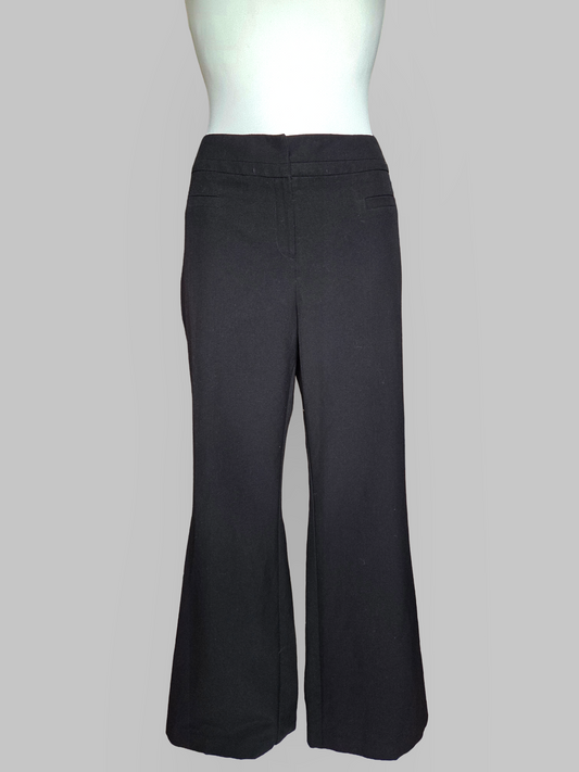 F&F Black Flared Smart-Casual Trousers - Size - UK-14S