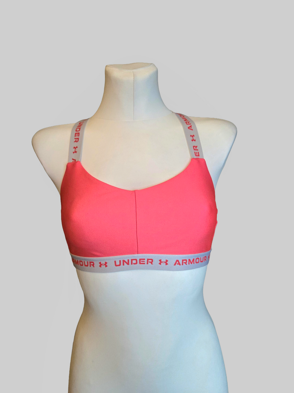 Under Armour Pink Cross Back Sports Bra - Size - UK-Medium