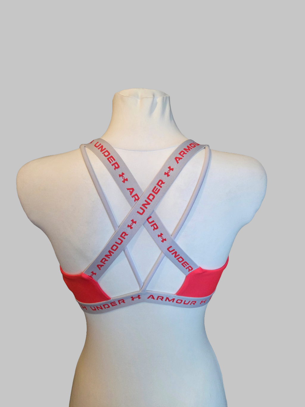 Under Armour Pink Cross Back Sports Bra - Size - UK-Medium