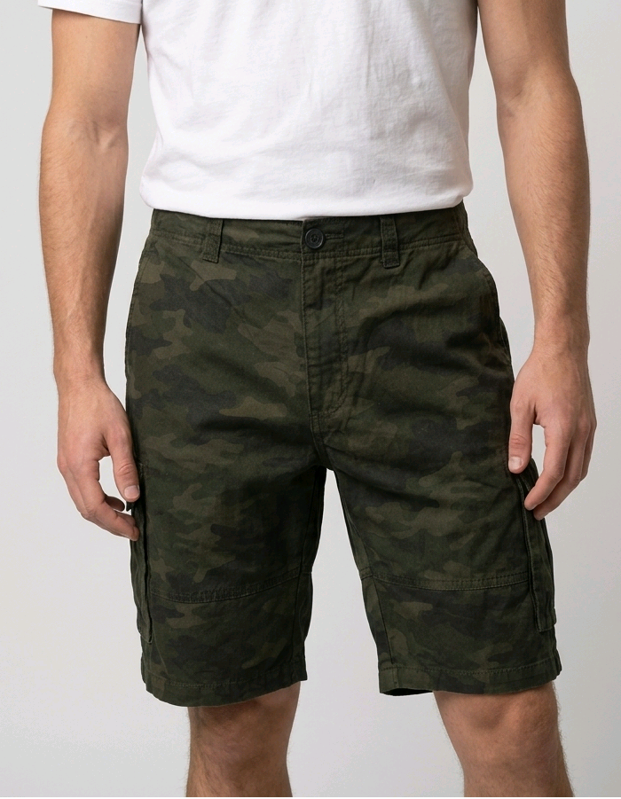Camo cargo shorts