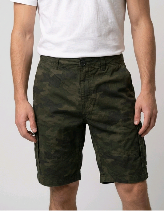Camo cargo shorts
