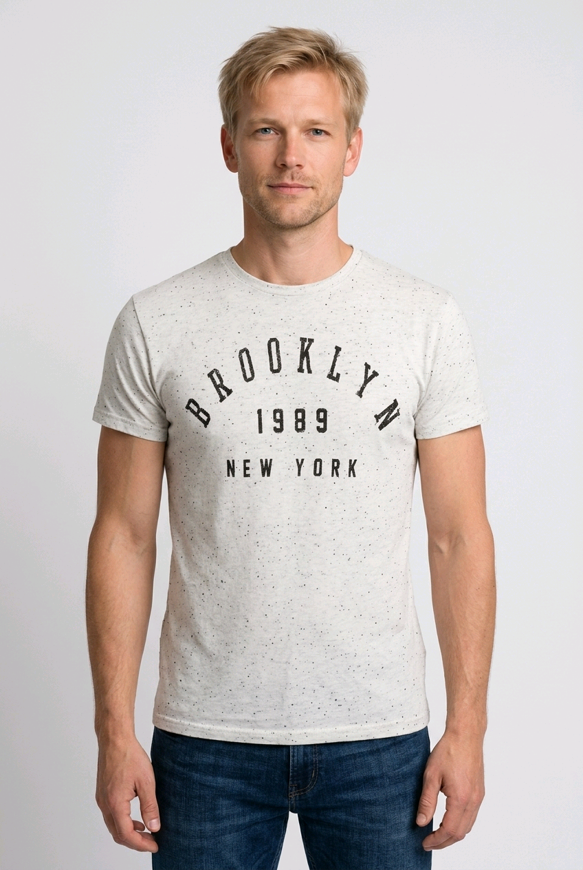 Man wearing a Cedarwood State t shirt 