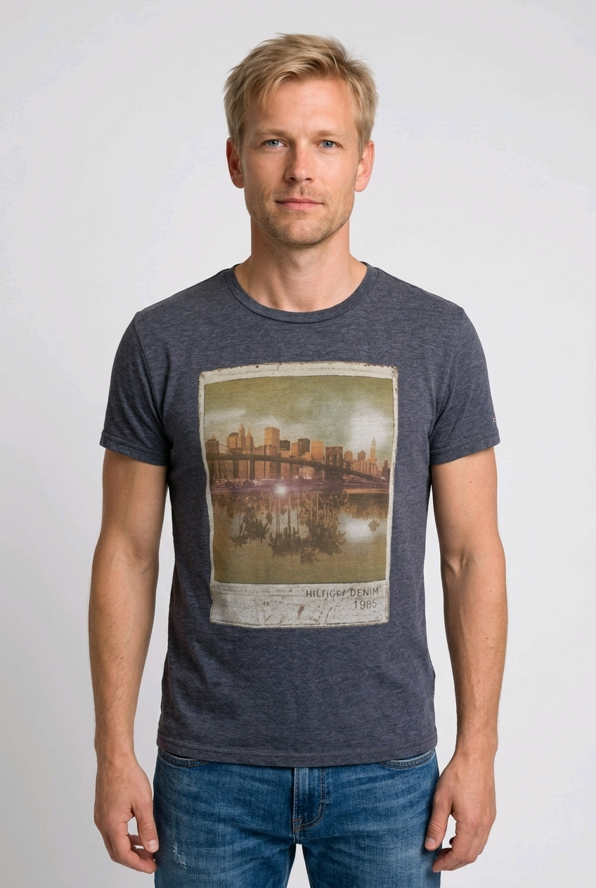 Hilfiger Denim Graphic T-Shirt Washed Blue 