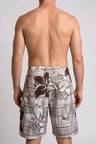 Man wearing floral shorts 
