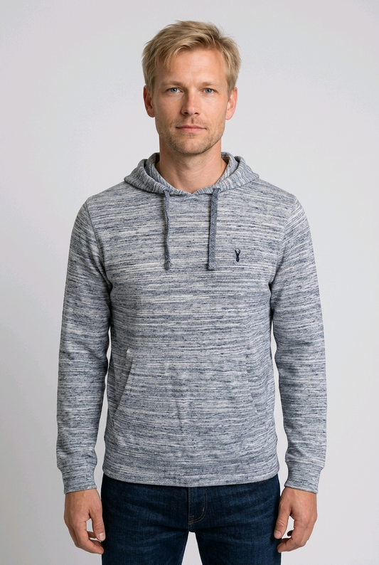 Light blue marl hoodie for men
