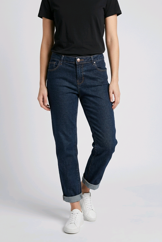 Dorothy Perkins "Ashley" Straight Leg Dark Blue Jeans - Size - UK-10