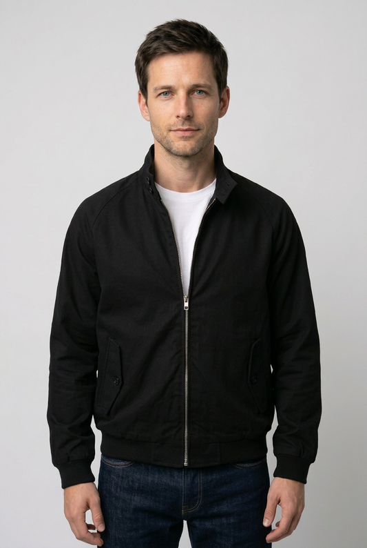 Man wearing a black jacket 