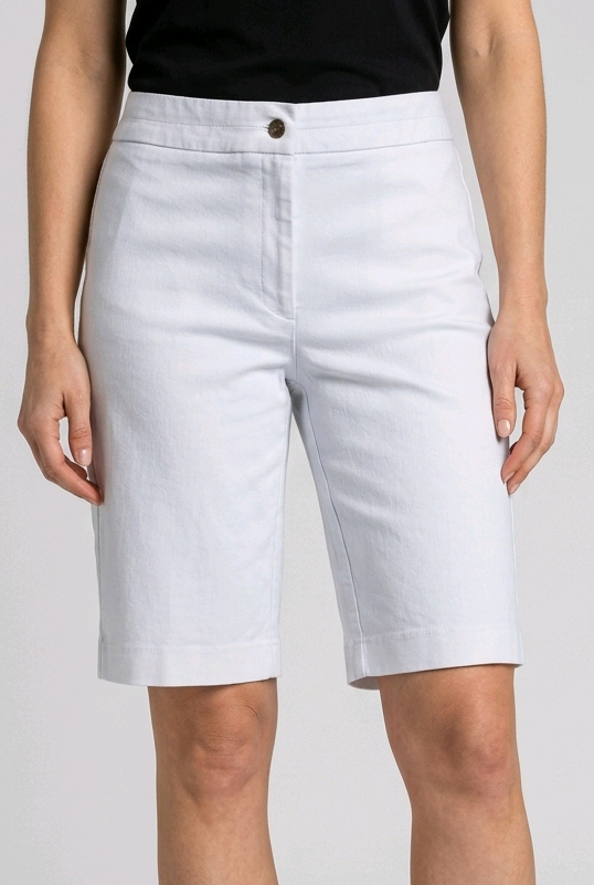 Woman wearing white shorts 