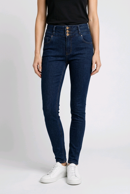 T.U High Waist Button Detail Jeans- Size UK-12 Regular