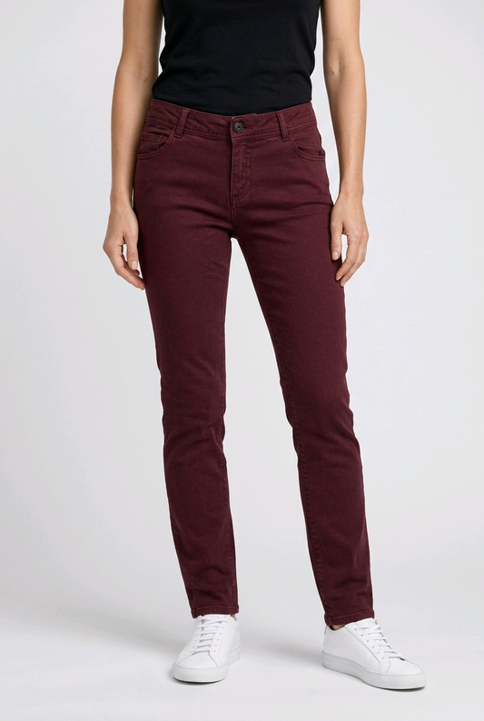 Miss Selfridge Denim Jeans Burgundy - Size - UK-12
