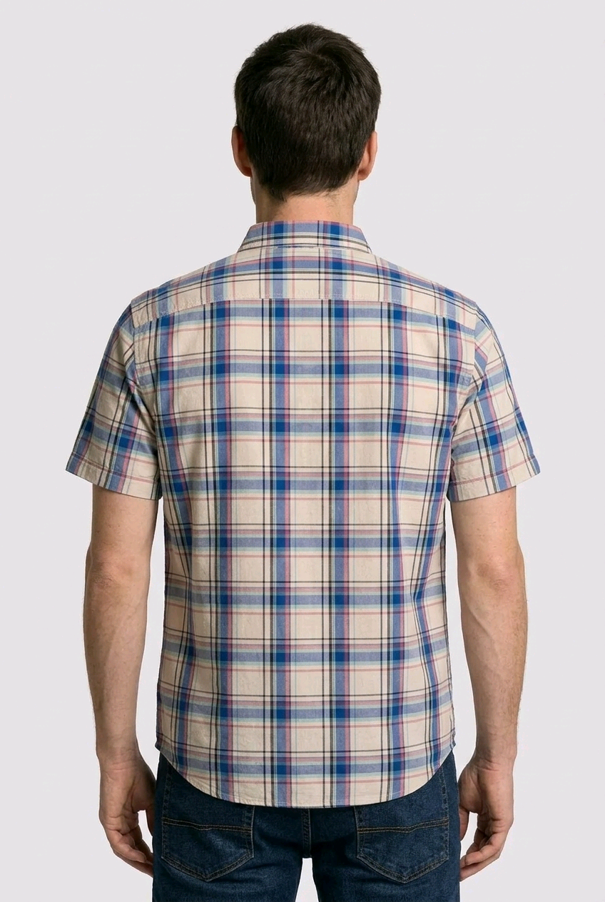 Man wearing a plaid shirt 