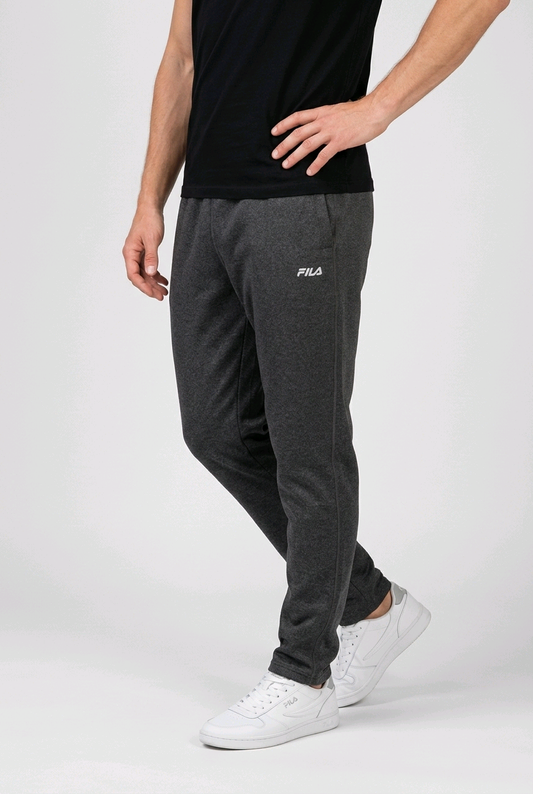 Man wearing grey FILA joggers