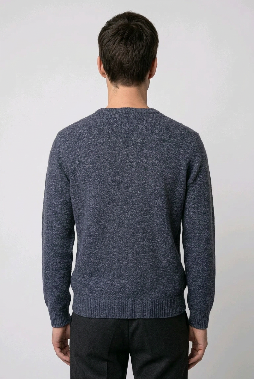 Man wearing a blue jumper