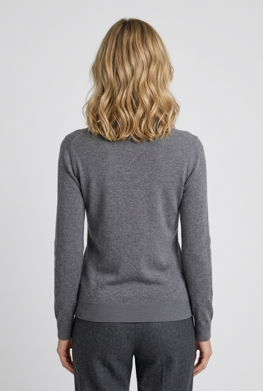 Grey Polo Neck Jumper Size -Medium