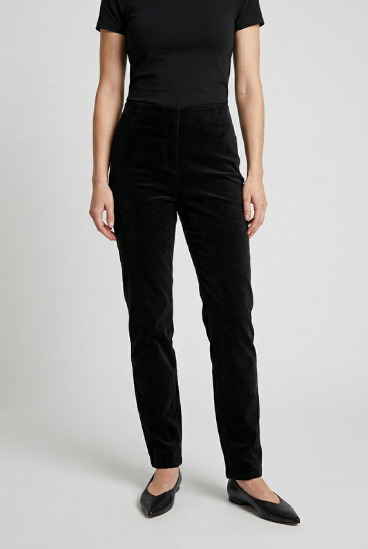 Person wearing black trousers and a black top 