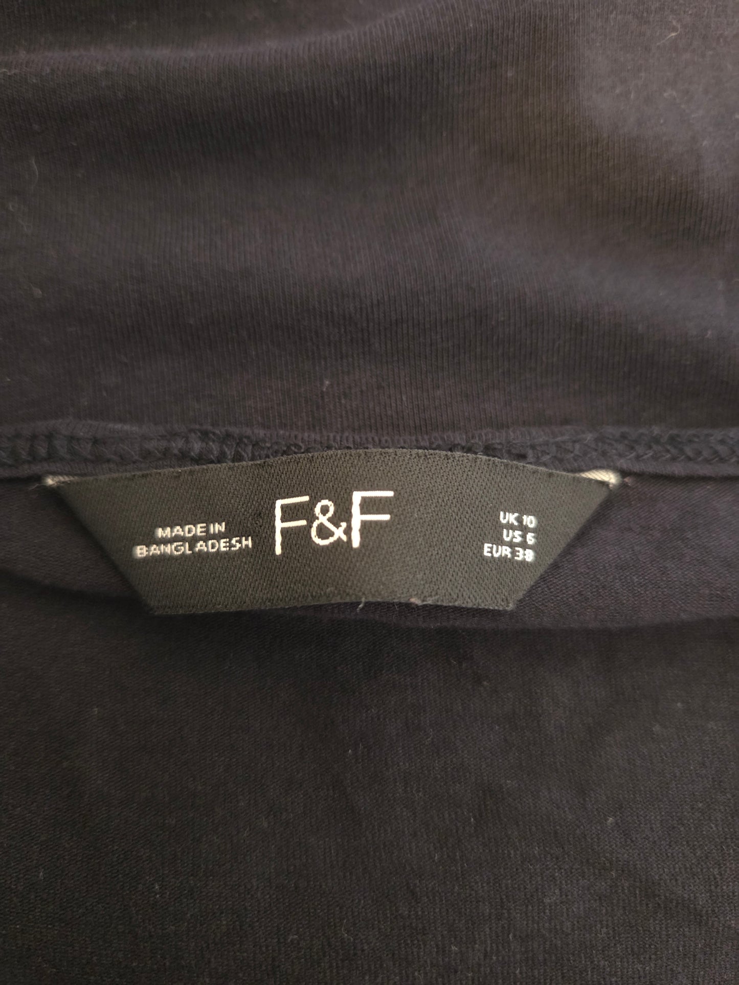 F&F size label