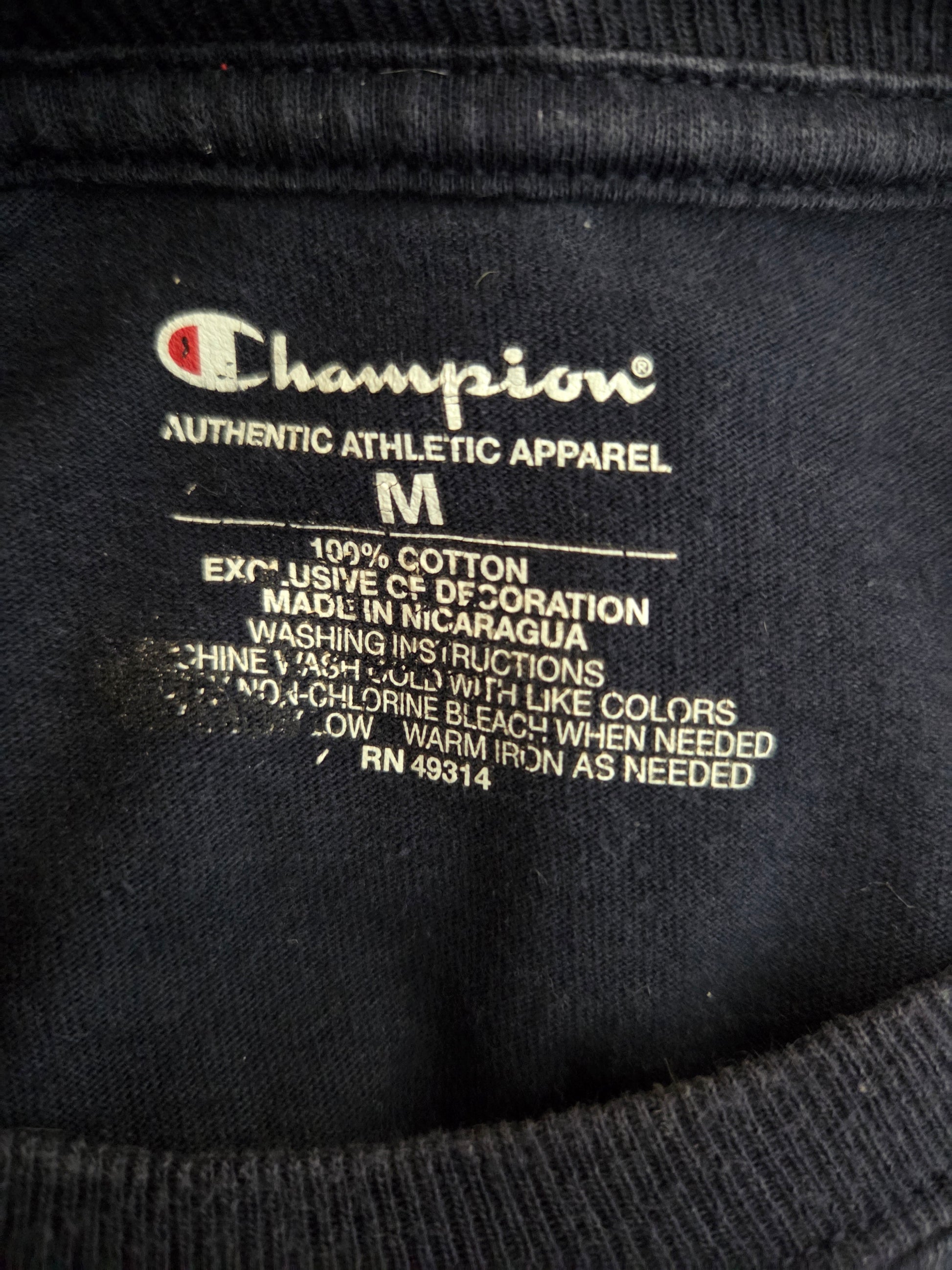 Champion size label