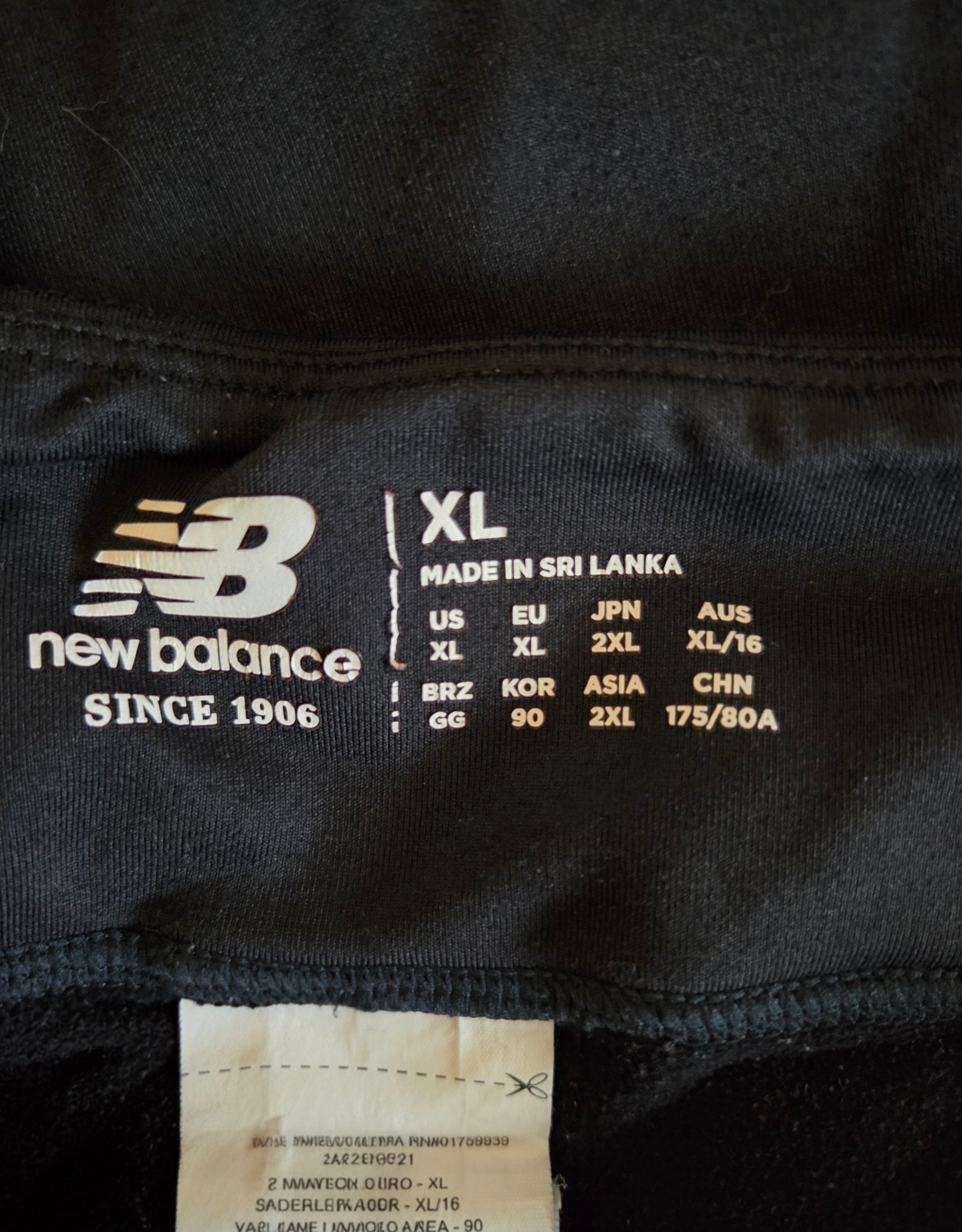 New Balance size label 