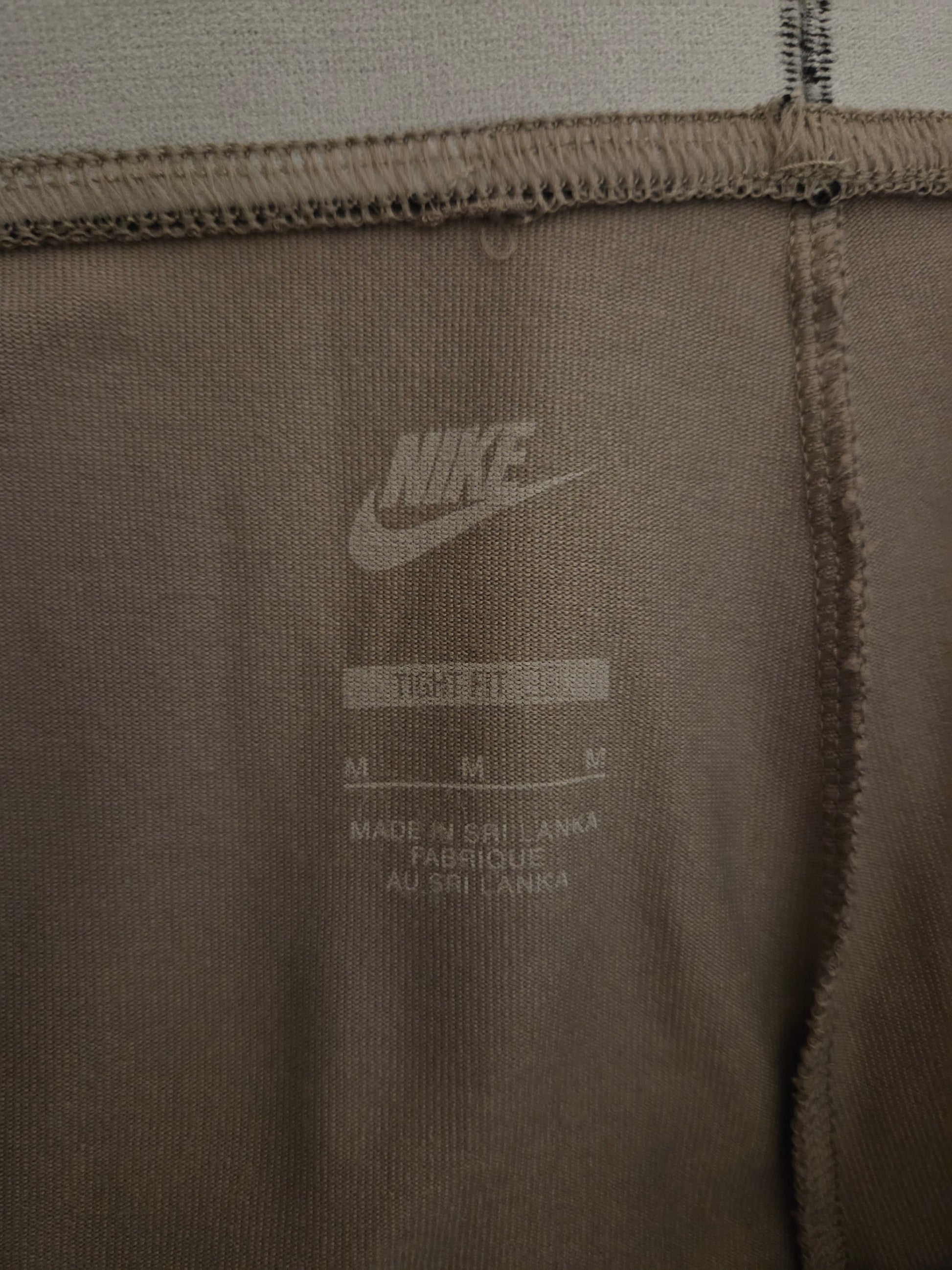 Close-up of a Nike size label