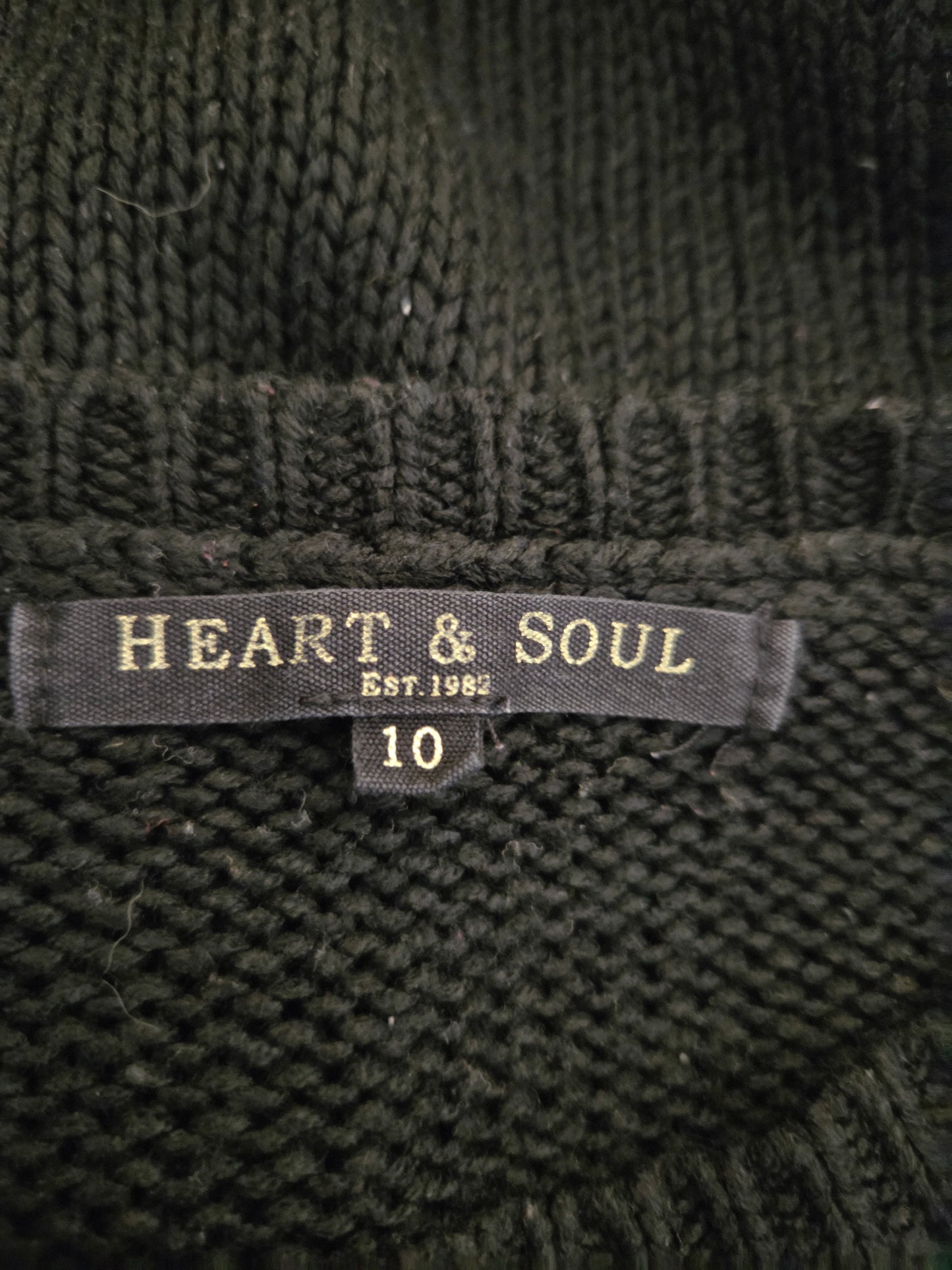 Size Label with 'Heart & Soul' branding