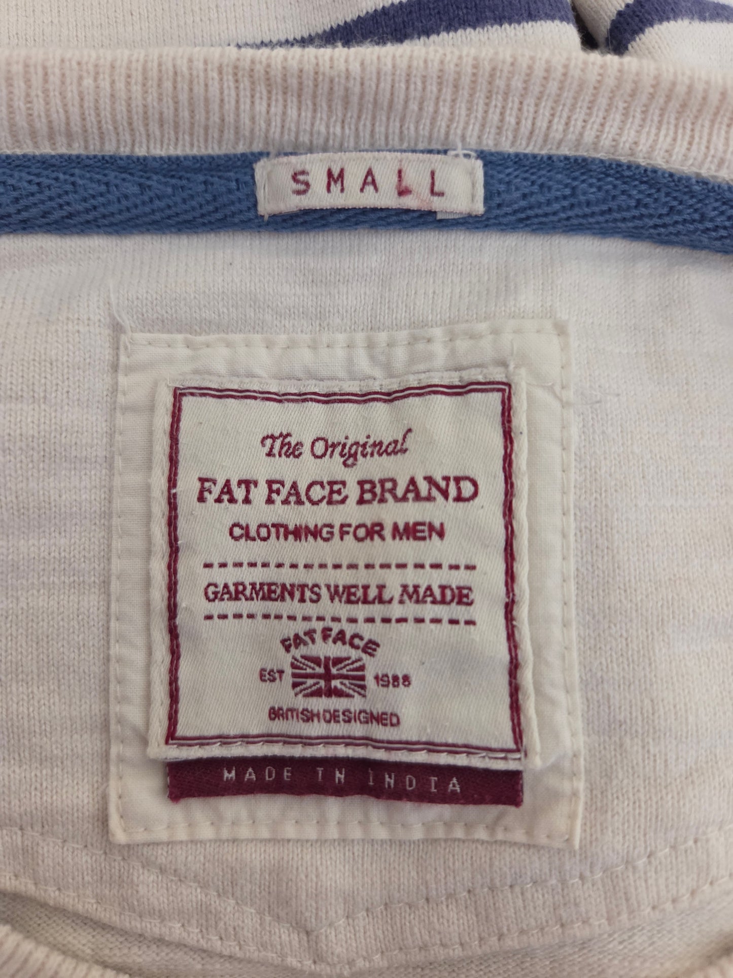 Fat Face brand label on a garment with text and logo.
