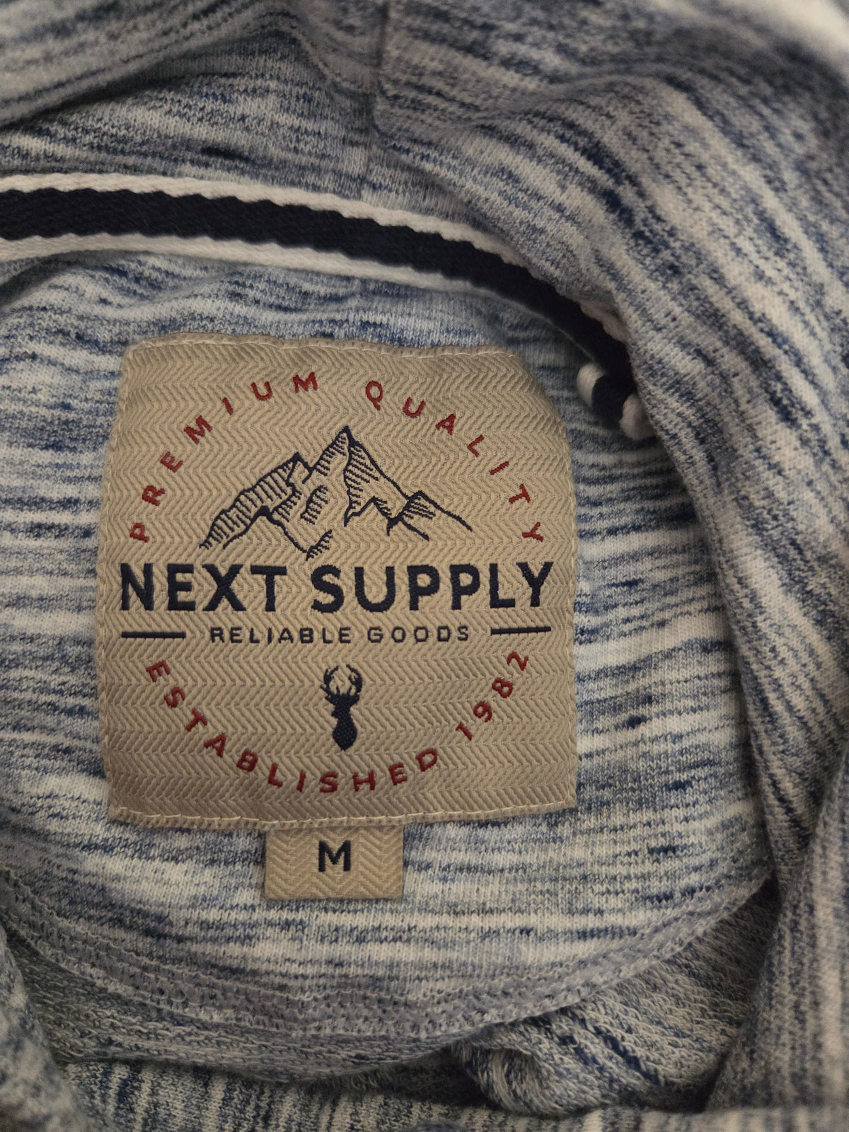 Next Supply light blue marl hoodie Size M label