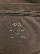 M&S brown t-shirt 3Xlarge pre-loved clothing size label